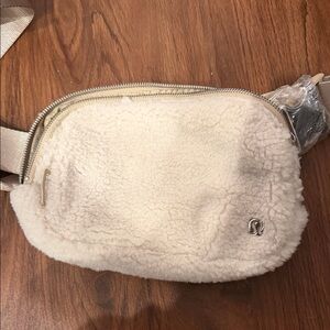 lululemon White Sherpa belt Bag